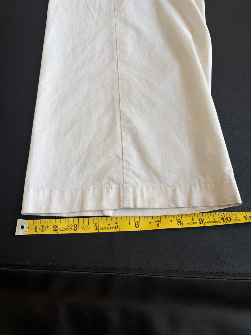 Banana Republic Factory White Wide Leg Crop Pants Women’s 12 Stretch Cotton - Picture 8 of 8